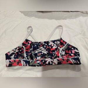 Lululemon Rise & Run Bra Mini Pop Cut Boom Juice Multi White see photos